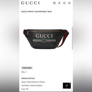 *AUTHENTIC* Gucci Print Leather Belt Bag
